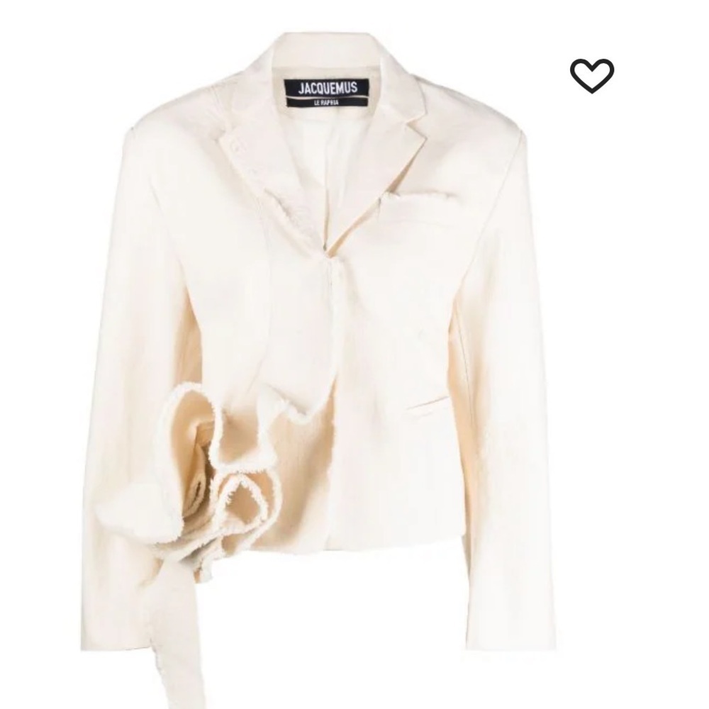 Jacquemus Cream Blazer with Unique Design